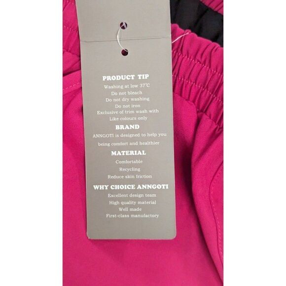 Anngoti Womens Size S Pink Elastic Waist Running Training Athletic Shorts - Picture 11 of 13